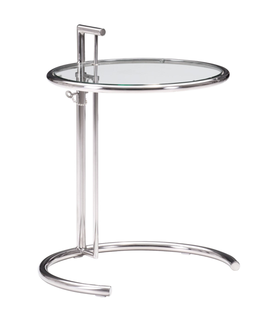 Ashley Darby’s Silver Round Glass Side Table