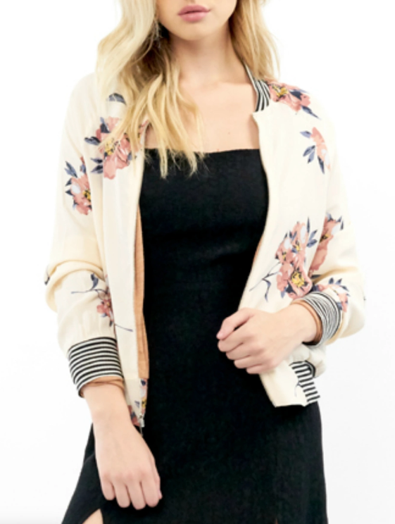 Hannah Brown’s Floral Bomber Jacket
