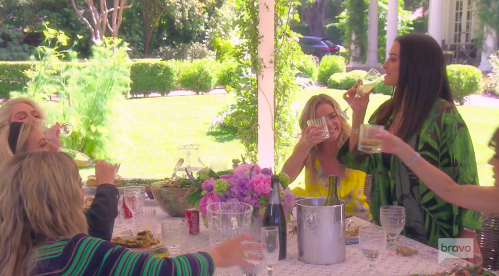 Kyle Richards’ Clear Water Goblet at Her Garden Lunch