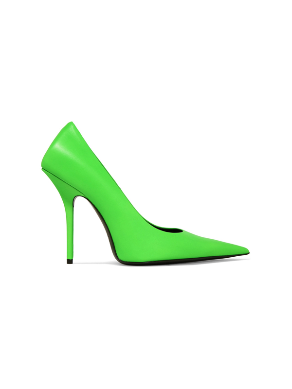 Neon Green One toe Ring Heels Mule Sandals – JiHa.