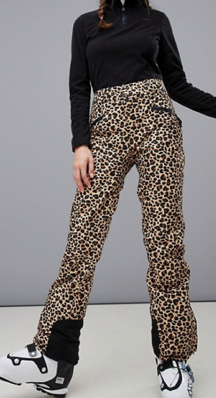 Madison LeCroy’s Leopard Snowboard Pants