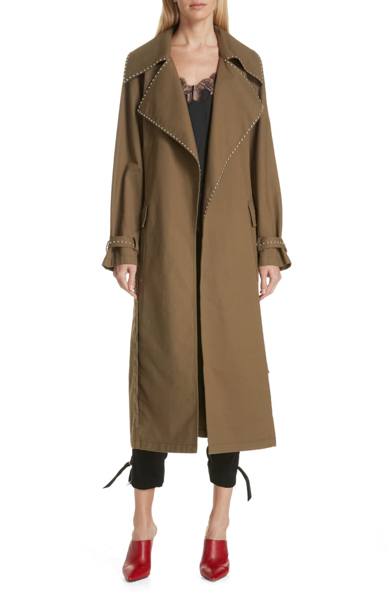 Mischa Barton's Brown Studded Trench Coat