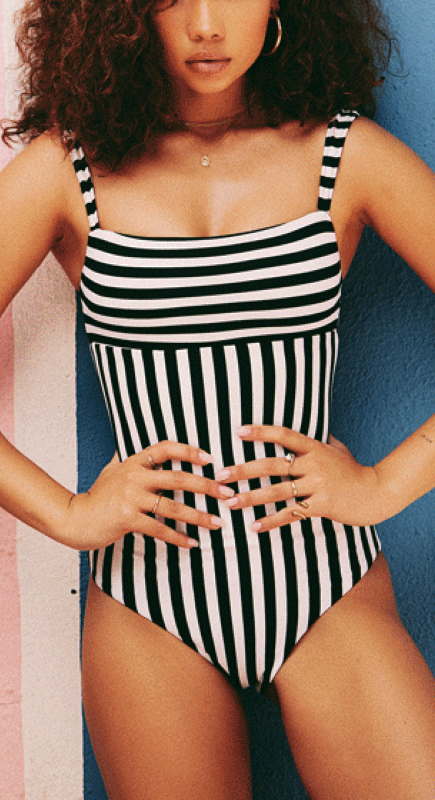 Stassi Schroeder’s Striped Bathing Suit