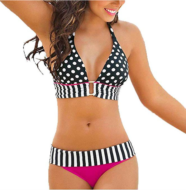 Gizelle Bryant's Polka Dot and Striped Bikini