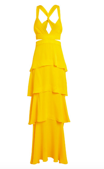 Kelly Dodd's Yellow Cut Out Dress