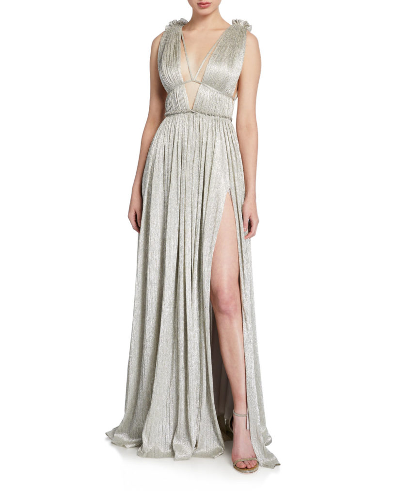 Kelly Dodd’s Silver Pleated Gown