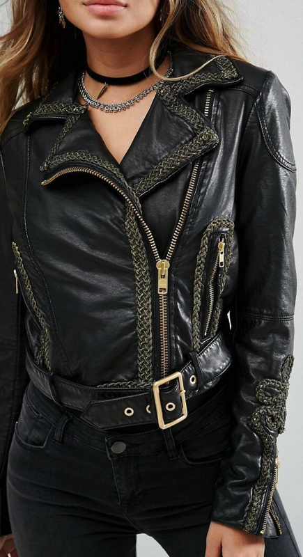 Madison LeCroy’s Embroidered Leather Jacket