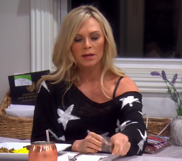 Tamra Judge's Black and White Star Sweater