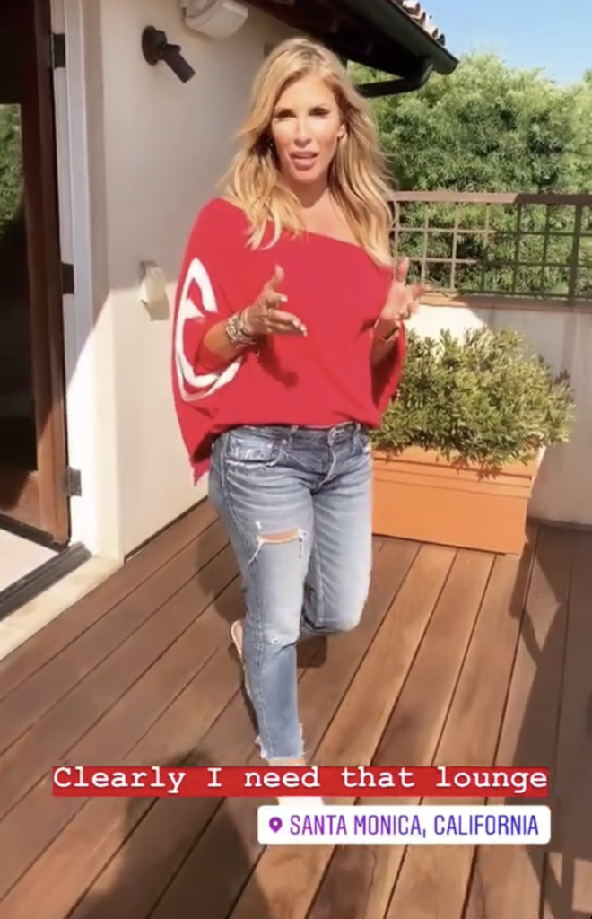 Tracy Tutor's Red Off the Shoulder Top