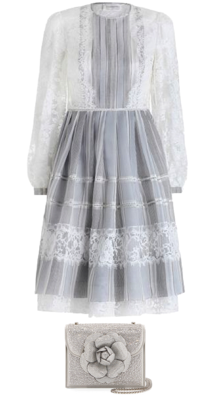 Bethenny Frankel’s White Lace Striped Dress