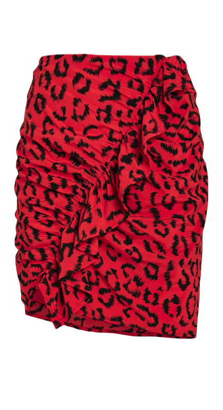 Braunwyn Windham-Burke's Red Leopard Skirt