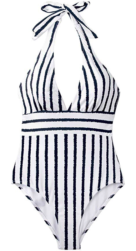 Cameran Eubanks’ Striped Bathing Suit