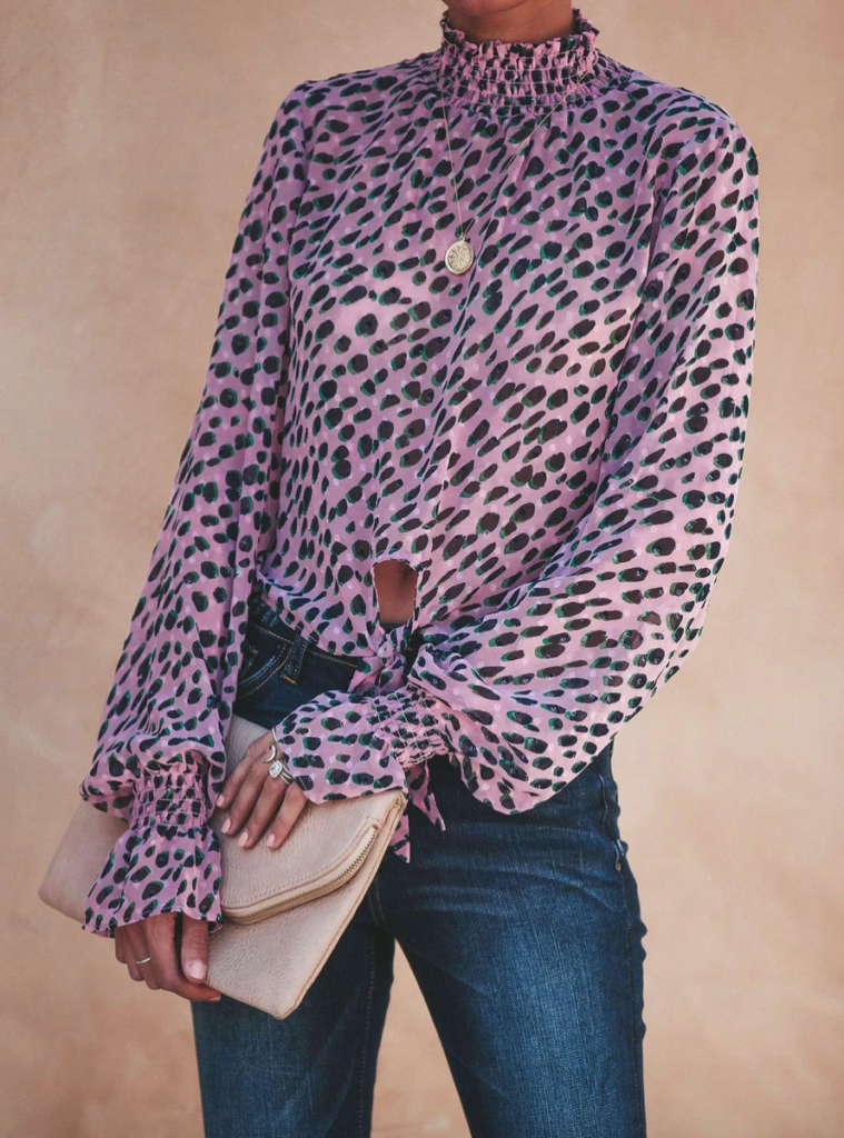 Tamra Judge's Pink Leopard Print Top