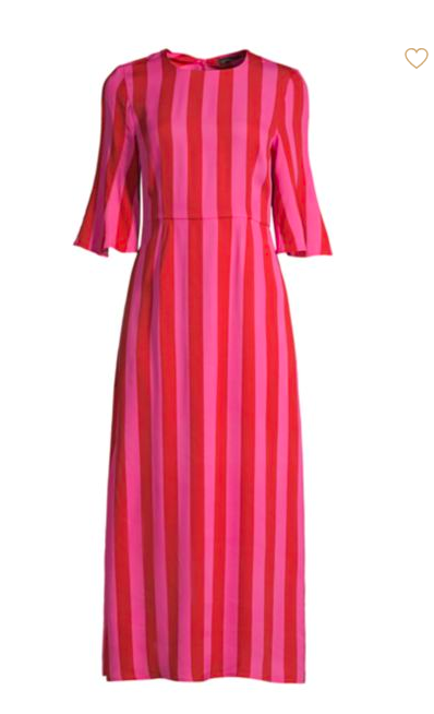 Whitney Port's Red and Pink Striped Dress