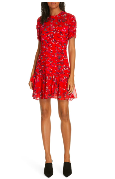 Braunwyn Windham-Burke's Red Floral Dress