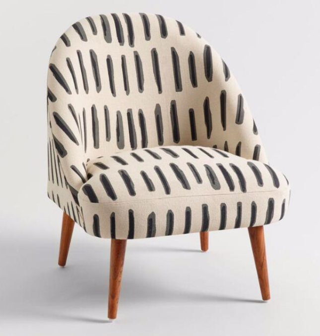 Braunwyn Windham-Burke’s Black and White Side Chair in Her Apartment