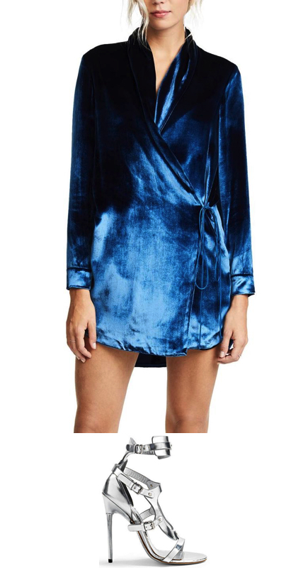 Caroline Stanbury's Blue Velvet Dress