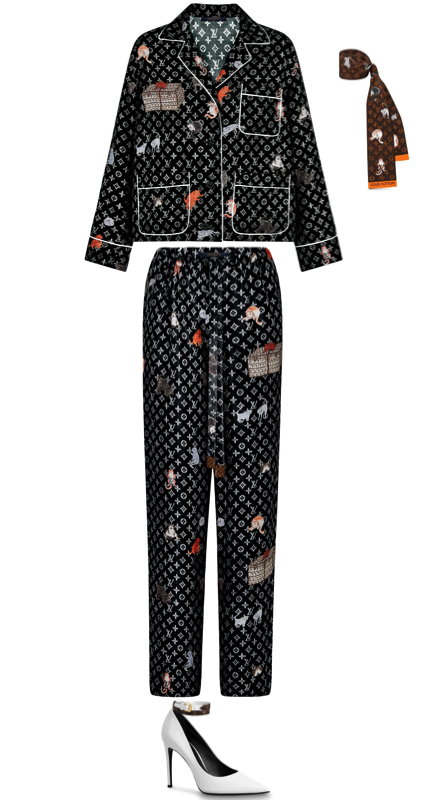 Dorit Kemsley’s Cat Print Louis Vuitton Pajamas