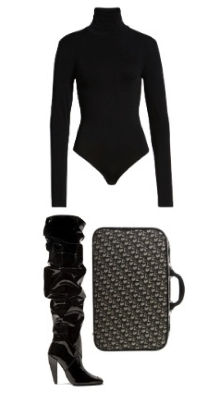 Erika Jayne Girardi's Black Bodysuit