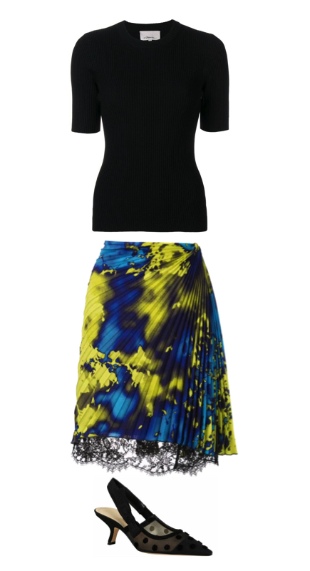 Kameron Westcott’s Blue and Yellow Tie Dye Skirt