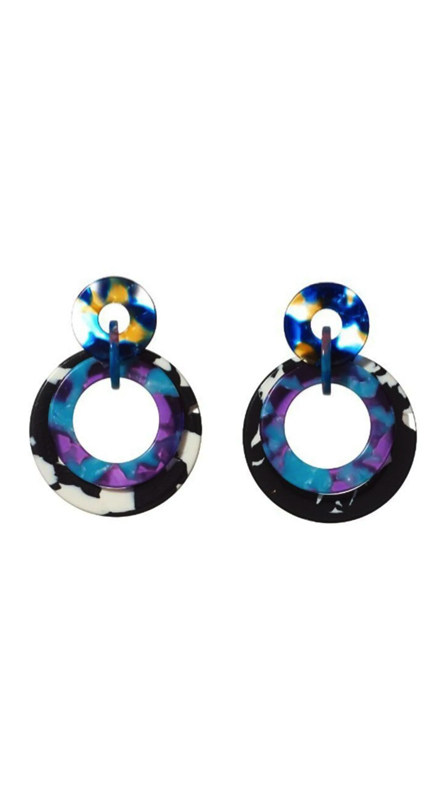 Kameron Westcott’s Marbled Multi Ring Earrings