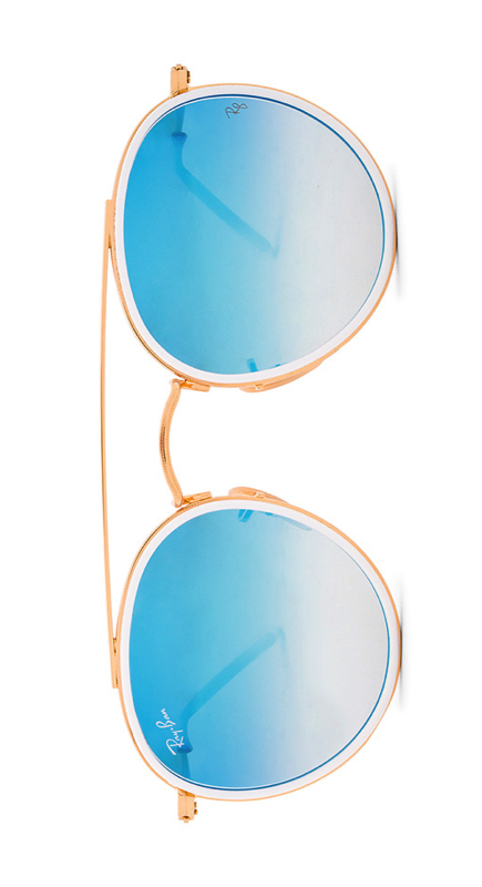 Kelly Dodd's Round Blue Sunglasses