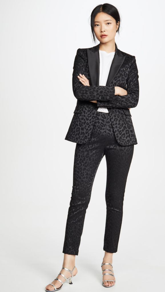 Kyle Richards' Black Leopard Suit