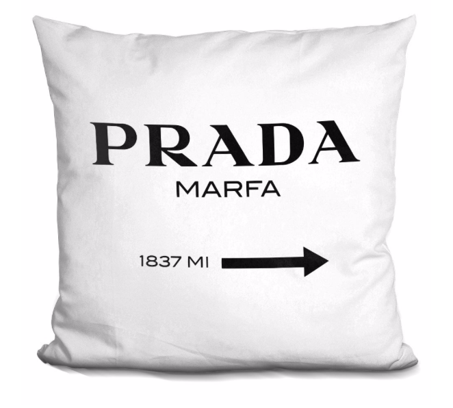 Teresa Giudice’s Black and White Prada Marfa Pillows