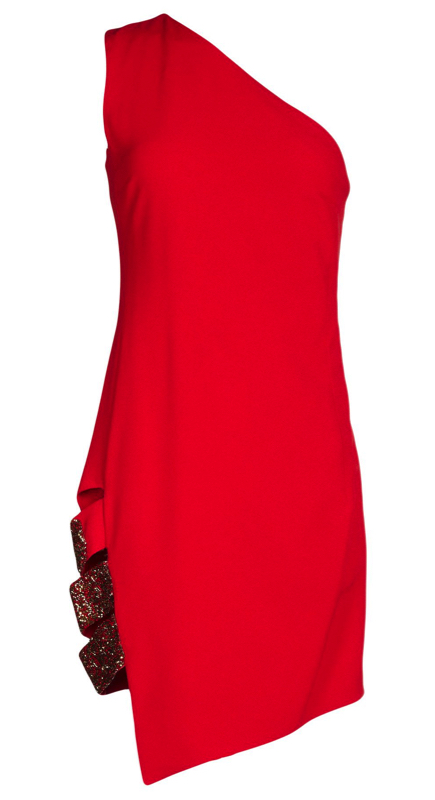 Braunwyn Windham-Burke’s Red One Shoulder Dress