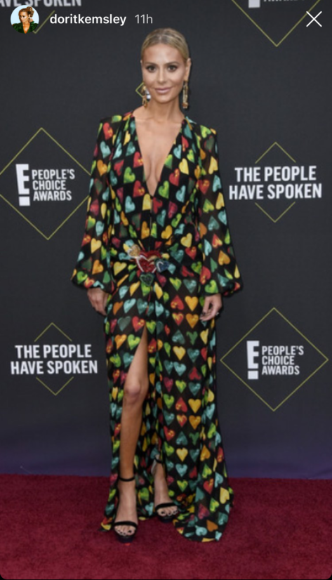Dorit Kemsley's Heart Gown at the People's Choice Awards