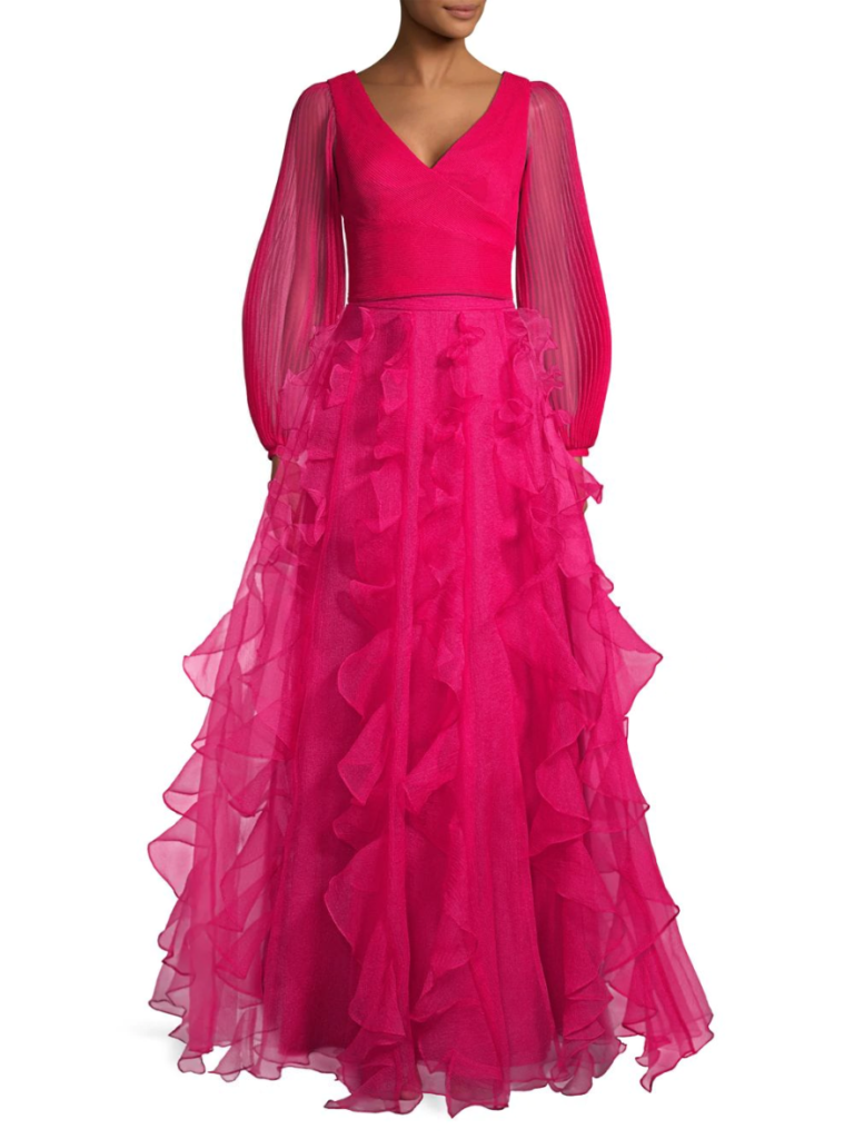 Kameron Westcott’s Pink Ruffle Gown