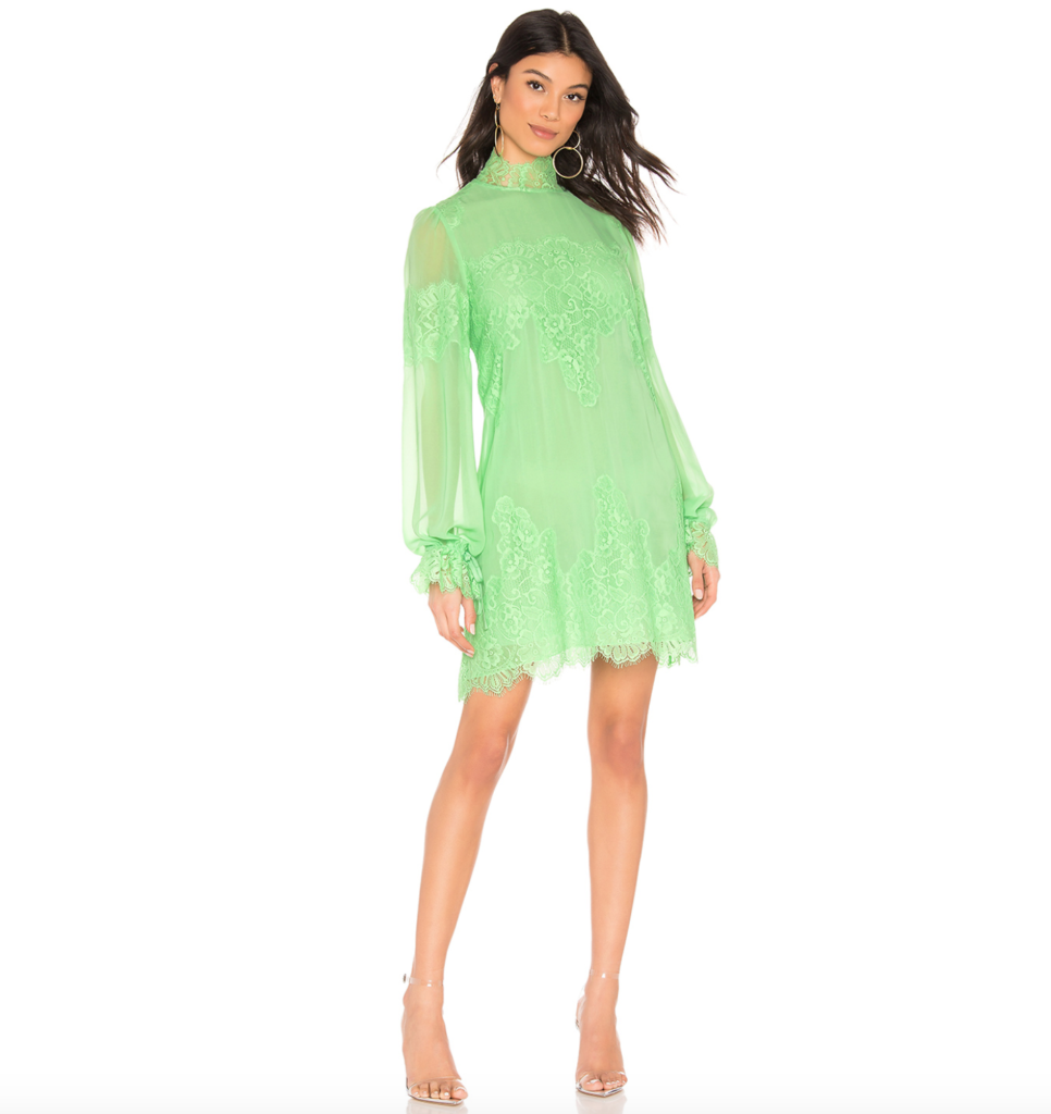 Margaret Josephs’ Green Lace Dress rhonj