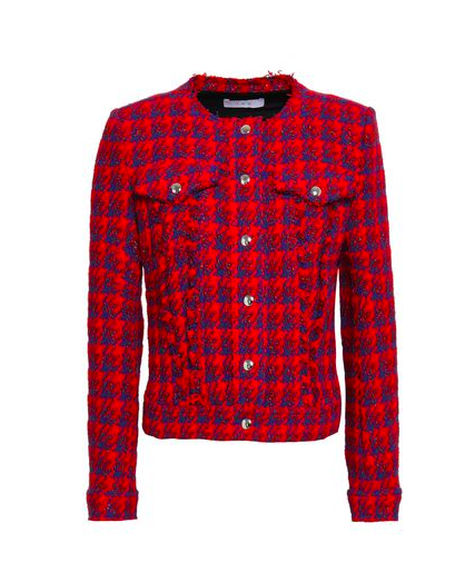Shannon Beador's Red Plaid Tweed Jacket