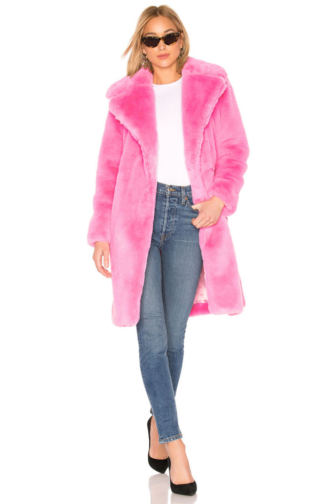 Kameron Westcott’s Pink Teddy Coat