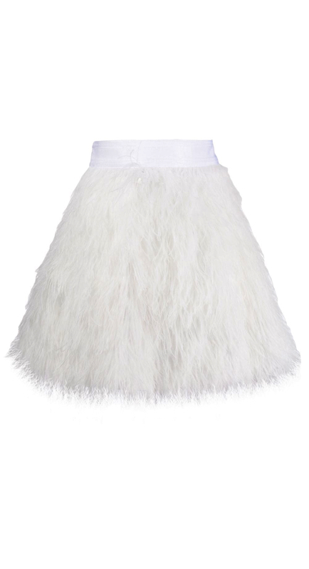 Kameron Westcott’s White Feather Skirt
