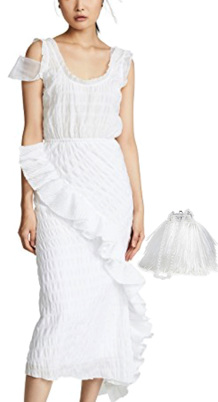 Kameron Westcott’s White Ruffle Dress
