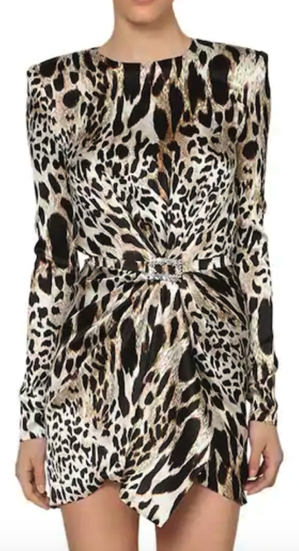Kelly Dodd’s Leopard Satin Dress