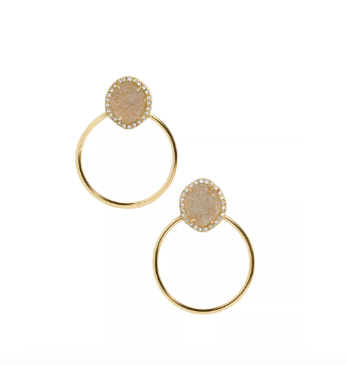 Ariana Madix's Druzy Hoop Earrings