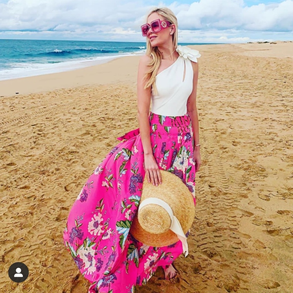 Kameron Westcott’s Pink Floral Skirt