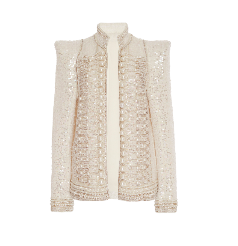 Teresa Giudice's White Peal Embellished Jacket