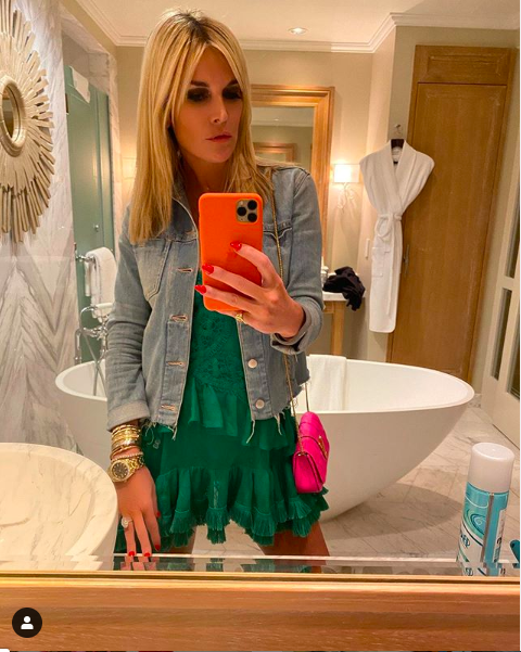 Tinsley Mortimer's Green Lace Dress