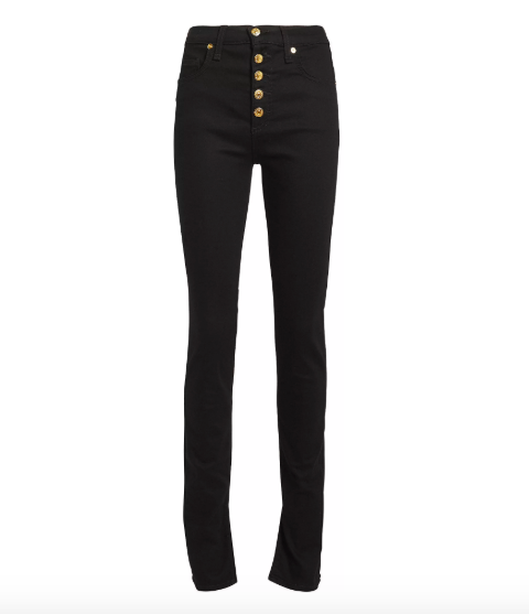 Kristin Cavallari's Black Gold Button Jeans