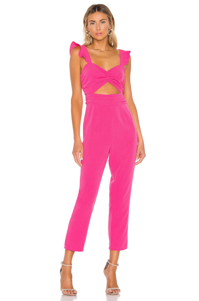 Mykenna Dorn’s Pink Ruffle Jumpsuit