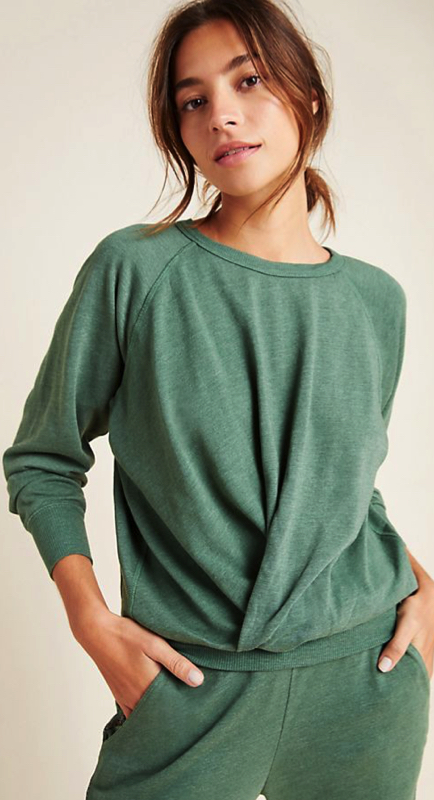 Kelly Dodd’s Green Twist Front Sweatshirt