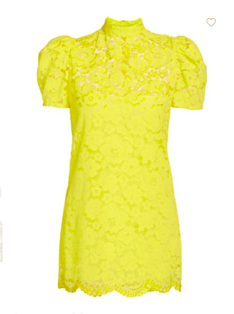 Kenya Moore's Neon Yellow Lace Dress