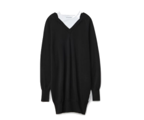 Teddy Mellencamp's Black Layered Sweater Dress