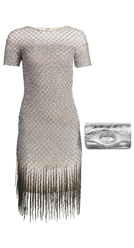 Dorinda Medley’s Embellished Fringe Dress