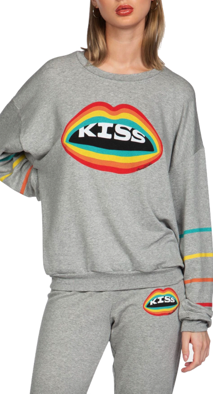 Hannah Brown’s Rainbow Kiss Lips Sweatshirt