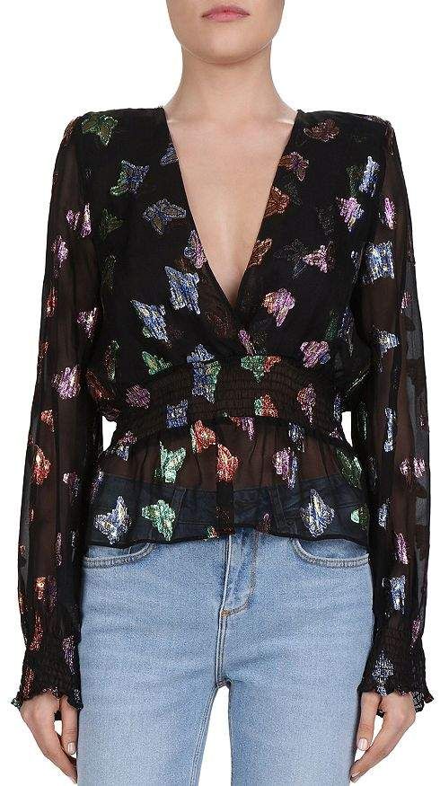 Kyle Richards' Butterfly Print Blouse in Confessionals