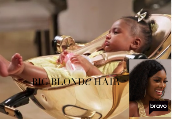 Porsha Williams' Gold Baby Highchair Feeding PJ 